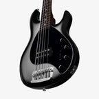 Silver Burst Stingray 5 bass, body close-up