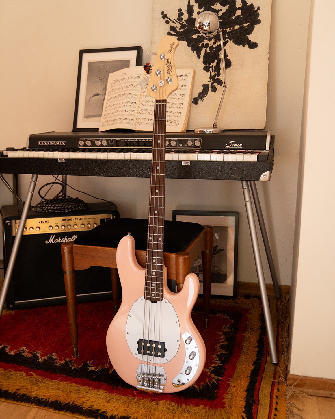 ベース Sterling by MUSICMAN S.U.B. Series Ray4 Sterling By Music Man Ray4 Stingray Bass - Vintage Cream