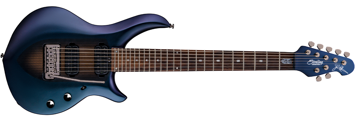 The 2018 Majesty 7 guitar in Arctic Dream front details.