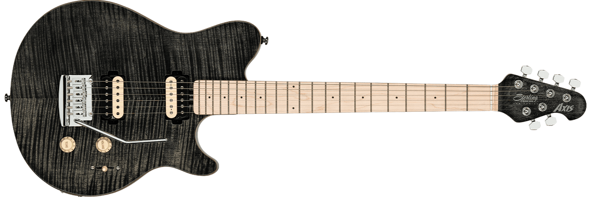 The Axis Flame Maple Guitar in Trans Black
